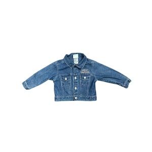 Harley-Davidson Blue Denim Jacket Embroidered Vintage 90's Toddler Boys Size 2T